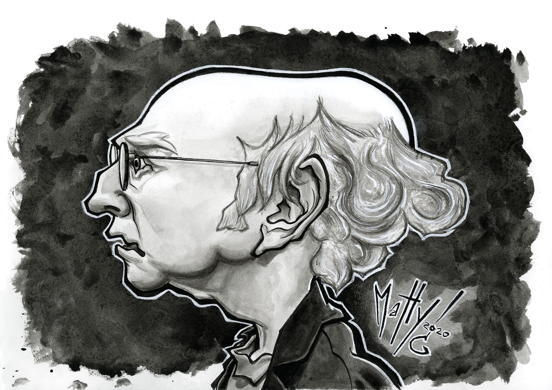 Larry David caricature